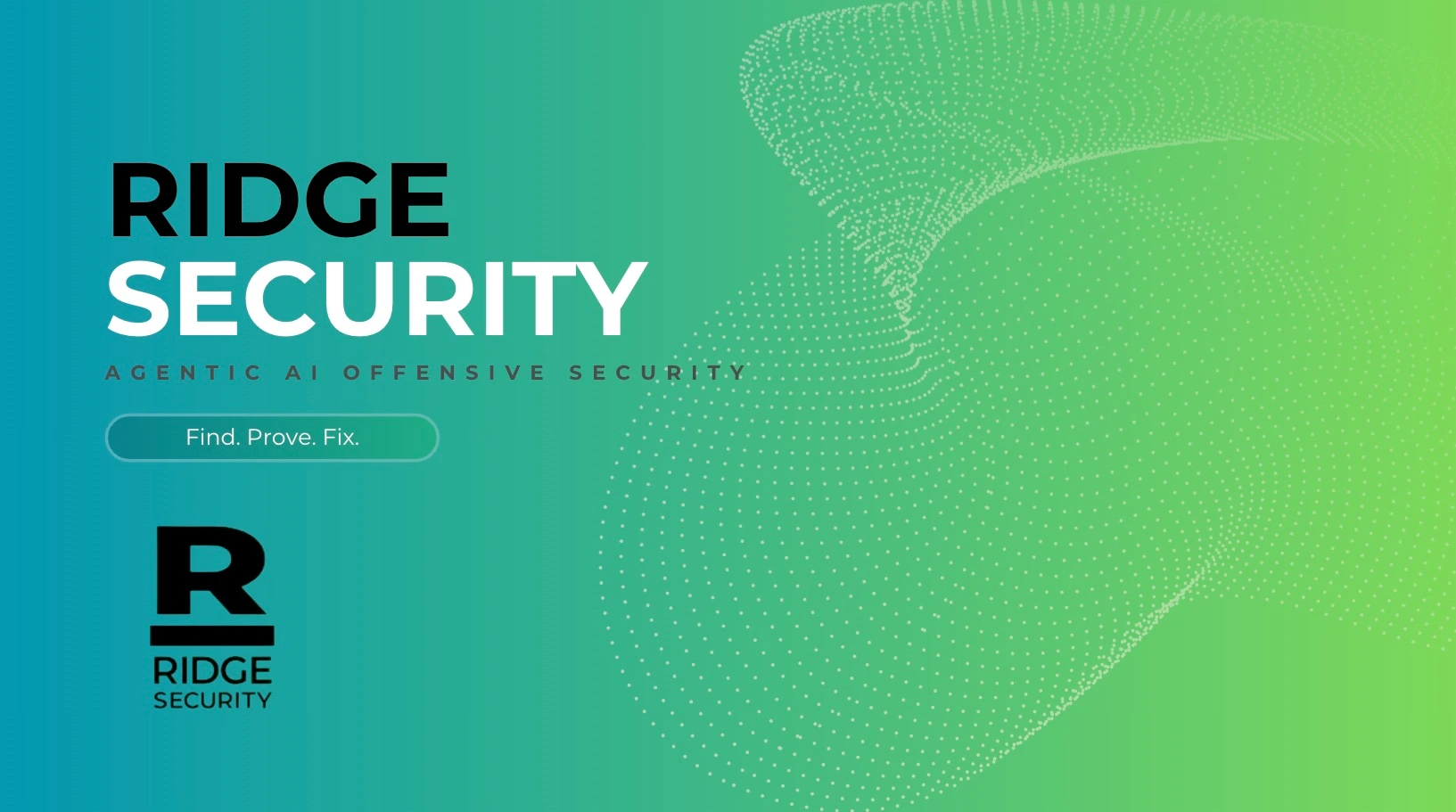 Ridge Security title slide, gradient treatment