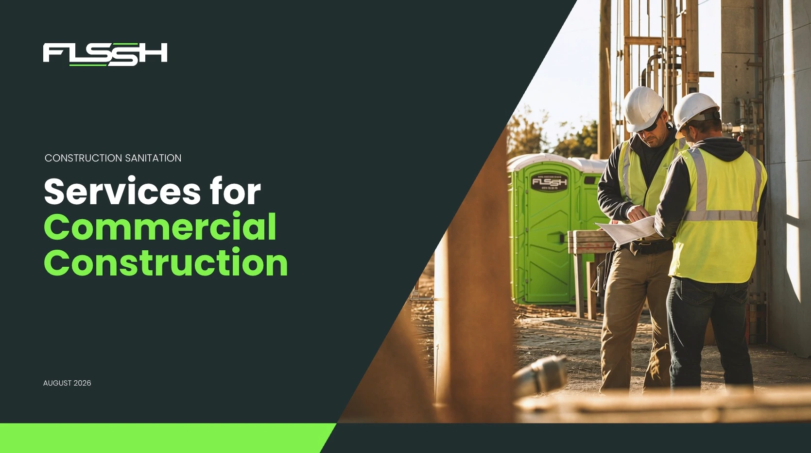 Commercial construction services deck cover